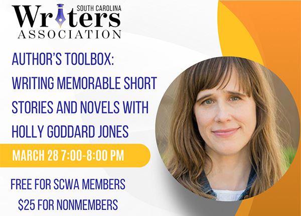 Poster for Author's Toolbox with Holly Goddard Jones