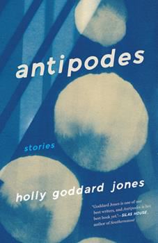 Book cover: "antipodes" with blue background.